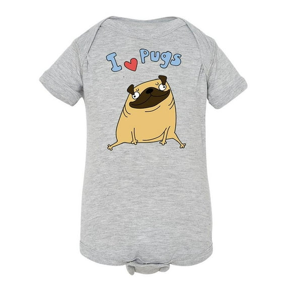I Love Pugs Bodysuit Infant -Image by Shutterstock, 24 Months