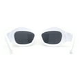 thumbnail image 4 of Runway Trend Exaggerated 90s Plastic Wrap Sport Plastic Sunglasses White Black, 4 of 4