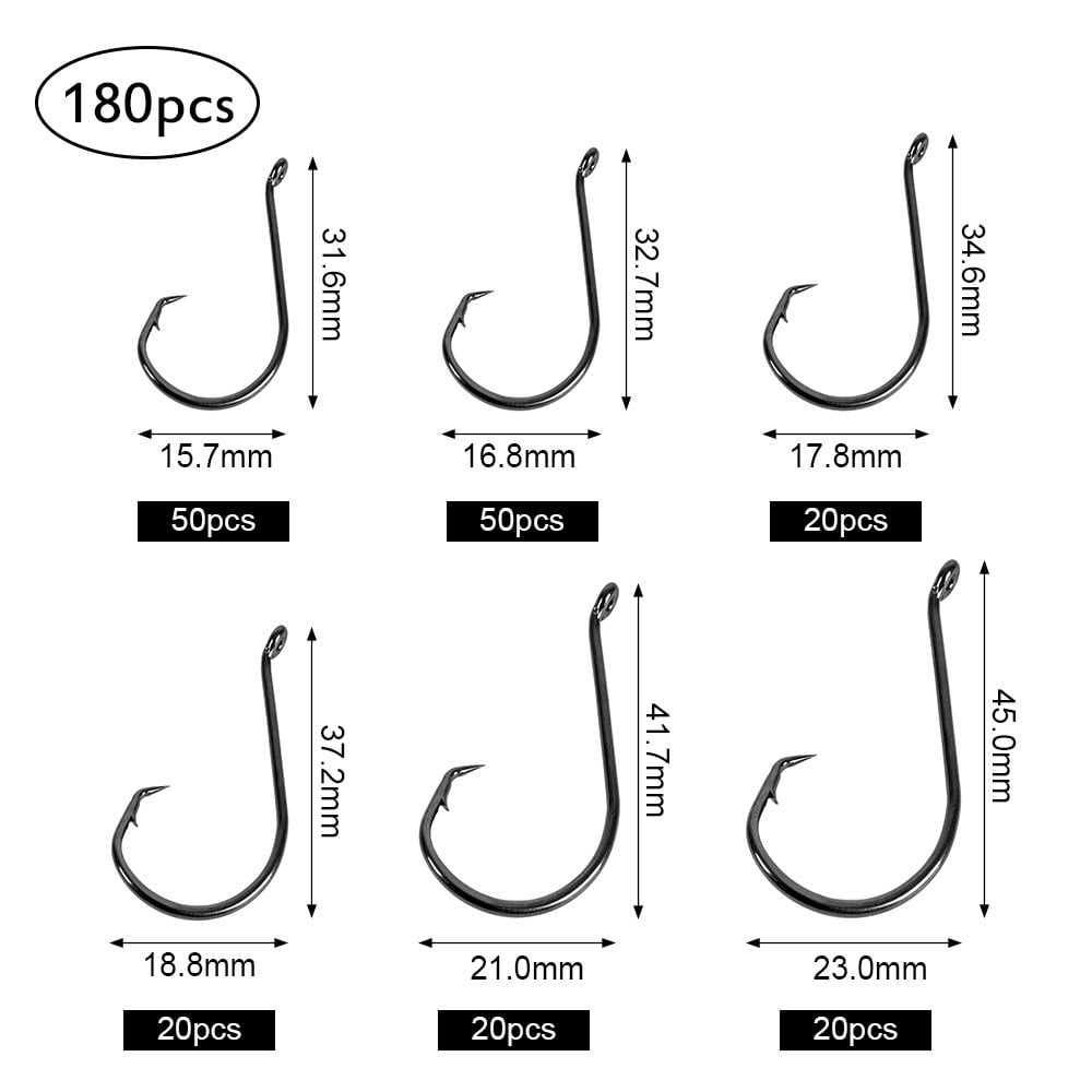 150 Piece Offset Circle Hooks Box