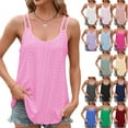 thumbnail image 5 of Spring And Summer Solid Color Round Neck Sleeveless Camisole Top For Women, 5 of 6
