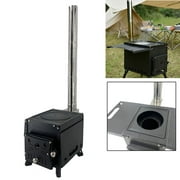 TABODD Portable Wood Burning Stove Camping Tent Stove with Chimney Pipe for Tent Shelter Heating Cooking