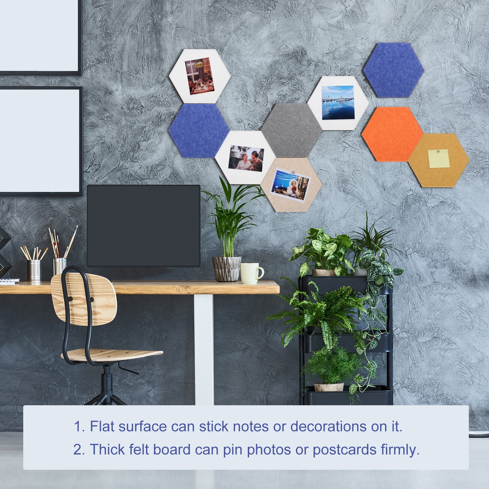 Hexagon Acoustic Panels B1 Fireproof Soundproof Foam Panels with 30 Push Pins(Light Yellow)