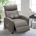 thumbnail image 1 of Comhoma Push Back Massage Recliner with Footrest, Grey, 1 of 11