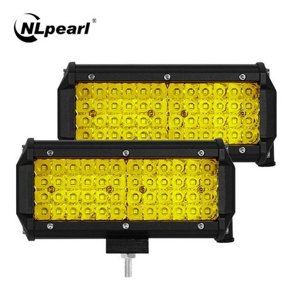 Applies to 7in Amber LED Fog Lights for Motorcycle, 1 Pair