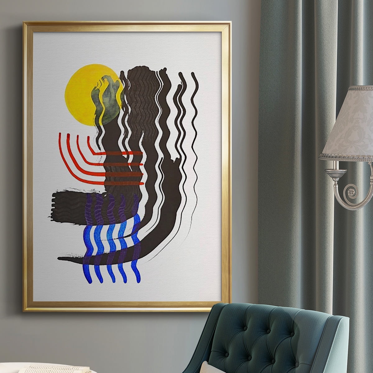 Shifting II Premium Framed Print, in Gold, Black, or Silver - Ready to Hang