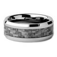 thumbnail image 3 of Tungsten Carbide Men's Wedding Band Ring With Gray Carbon Fiber Inlay, 8mm, 3 of 4