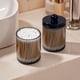 thumbnail image 2 of Juego de 2 dispensres Qtip de plástico negro para baño y organización de almacenamiento para bolas de algodón, hisopo, rondas de algodón, púas de hilo dental, pinzas para el cabello, 2 of 3