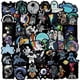 thumbnail image 1 of Paquete de pegatinas Space Astronaut Cosmic de vinilo, 50 unidades, 1 of 2