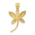 thumbnail image 3 of Finest Gold 14K Yellow & Rhodium with Diamond-Cut & Polished Dragonfly Pendant, 3 of 4