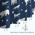 thumbnail image 6 of Dark Blue Christmas Animal Pattern Shower Curtain 36"x72" ,Bathroom Decorative Shower Curtains Set with 12 Hooks,Modern Waterproof Washable Shower Curtain, 6 of 6