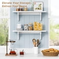 thumbnail image 4 of 24 Inch Wall Shelves for Bedroom Set of 3, Large Bathroom Floating Shelves for Wall, Long Decorative Hanging Arched Shelving Unit for Living Room Kids Girls Room Nursery Office (White), 4 of 7