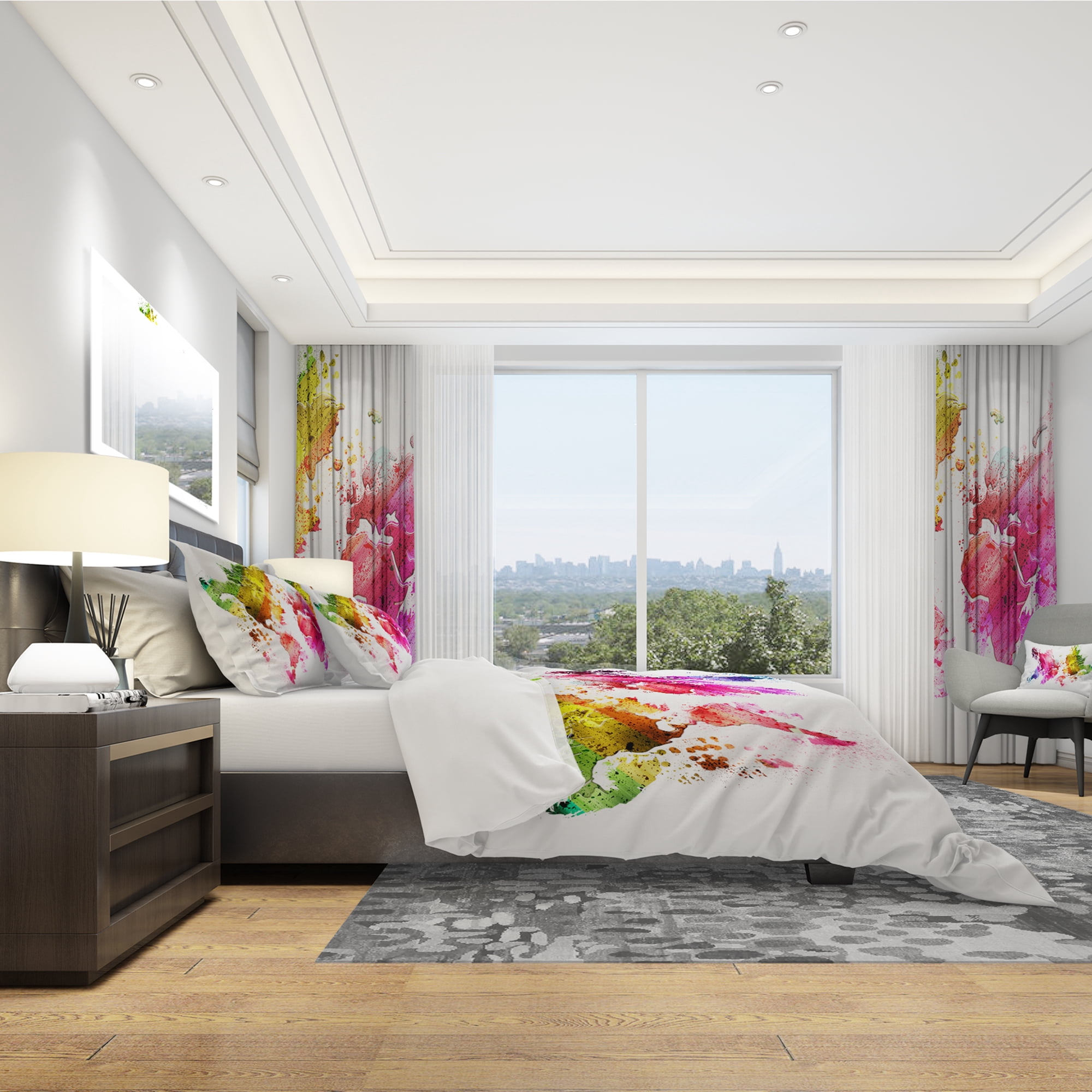 Designart 'Colors of The World' Modern & Contemporary Duvet Cover Set