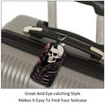 thumbnail image 3 of Square 2Pack PU Leather Skeleton Cruise Luggage Tag with Privacy Cover and Name ID Tag for Travel Handbags Backpacks Luggage Tags, 3 of 6