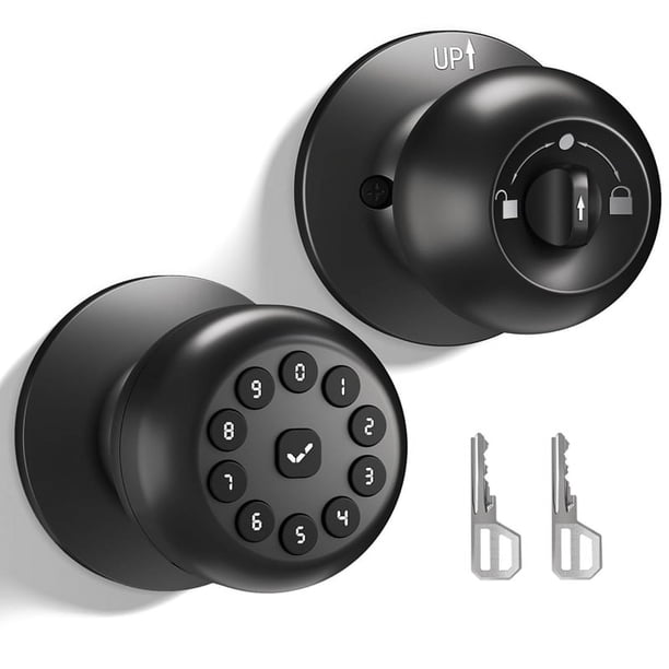 Perilla de Puerta Inteligente con Cerradura, Cerradura de Puerta de Entrada Sin Llave para Puerta de Entrada, Cerraduras de Puerta Inteligentes con Teclado, Bloqueo Automático