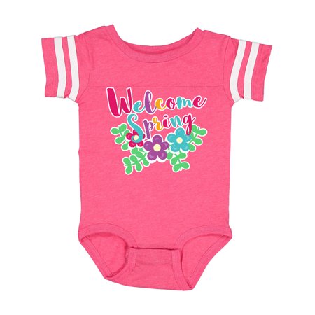 

Inktastic Welcome Spring with Flowers Gift Baby Boy or Baby Girl Bodysuit