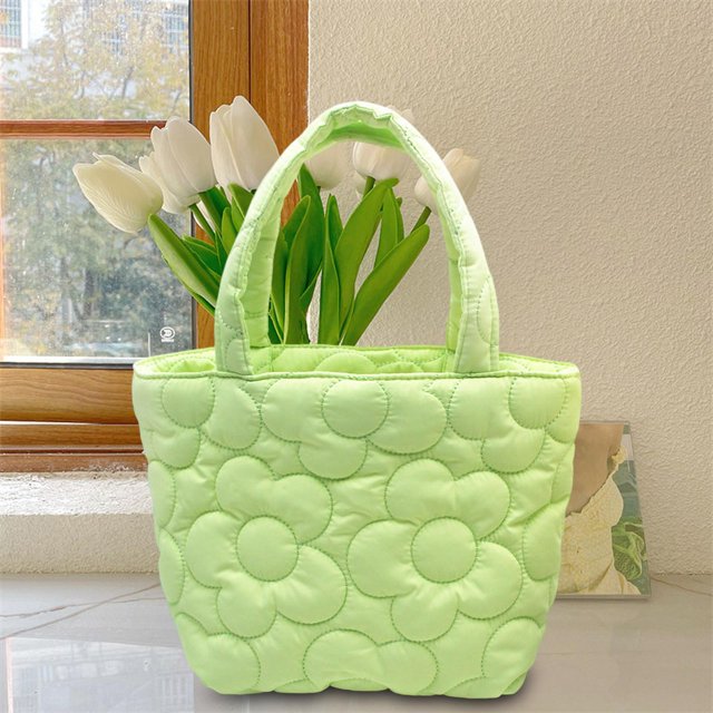 Bolso de mano Fernando para mujer Hobo decorativo de gran capacidad acolchado verde