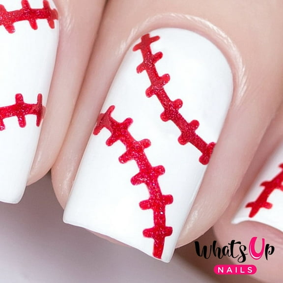 Whats Up Nails Stitches Vinyl Stencils for Halloween Nail Art Design