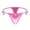 Pink, variant on Women's Side Tie String Bikini Thongs Satin Silk Panties Swimsuit Bottom Comfortable Cheeky Underwear for Everyday