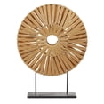 thumbnail image 6 of 22" x 29" Brown Plastic Rattan Handmade Abstract Sculpture with Black Stand, by DecMode, 6 of 7