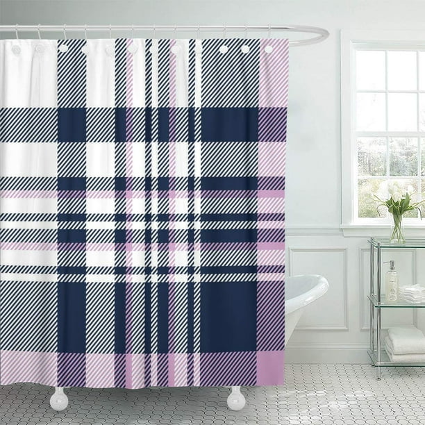 KSADK Stripe Plaid Check in Blue Orchid Violet and White Classic