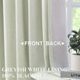 thumbnail image 3 of Soft Green Pinch Pleated Full Blackout Curtains Linen Blended Room Darkening Window Panels 84 inch for Living Room Bedroom Thermal Insulated Pinch Pleat Drapes with Hooks 60" Wx84 Lx1, 3 of 7