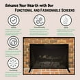 thumbnail image 5 of Pillars Customs Fireplace Screen, Simple Steel Design, Custom Sizes, Hand Made in USA (46"W x 25"H), 5 of 5