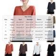 thumbnail image 2 of Lenpel Womens 3/4 Sleeve Cardigans Lightweight V Neck Button down Shirts Casual Loose Fit Cover up Tops Fall Clothes, 2 of 5