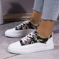 thumbnail image 5 of CAICJ98 Volleyball Shoes Womens Canvas Slip on Shoes Comfortable Textile Loafers Cute Low Top Fashion Sneakers,Black, 5 of 5