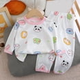 thumbnail image 2 of WUANDIXFA Baby Pajamas 12 18 24 Months 3T 4T 5T 6T Dinosaur Fall Soft Cotton Long Sleeve Shirts Pant Newborn Boys Outfit,Dark Blue,12-18 Months, 2 of 4