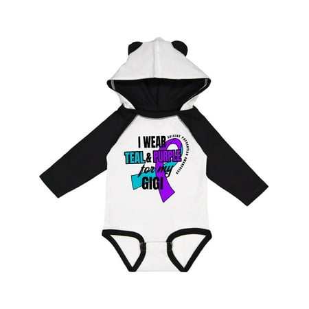 

Inktastic Suicide Prevention I Wear Teal and Purple for My Gigi Gift Baby Boy or Baby Girl Long Sleeve Bodysuit