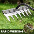 thumbnail image 2 of Iron Rake for Gardening and Weeding, Ironrake The Heavy-Duty Iron Weeding Rake, Carbon Steel Metal Iron Heavy Duty for Backyard Garden Lawn Loosening & Dethatching (7 Tooth ), 2 of 9