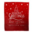 thumbnail image 1 of JSDART Flannel Throw Blanket Hand Sketched Seasons Greetings Logotype Badge and Lettering Soft for Bed Sofa and Couch 58x80 Inches, 1 of 1