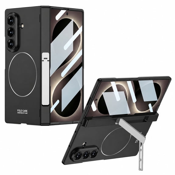 Corliven for Samsung Galaxy Z Fold8 Ultra Case, Magnetic Kickstand Protective Cover with Screen Protector, Shockproof Wireless Charging Phone Case, Camera Lens Protection, Black
