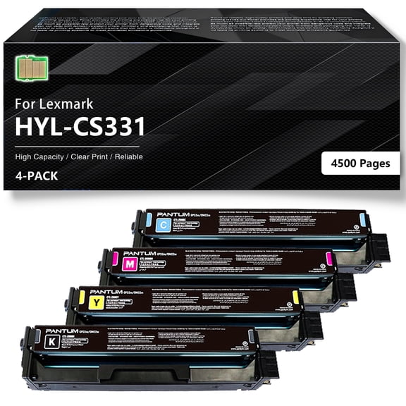CS331 Compatible Toner Cartridge for Lexmrak CS331dw / CS431dw / CX331adwe / CX431adw Printers,High Capacity:4500 Pages,Portable Installation