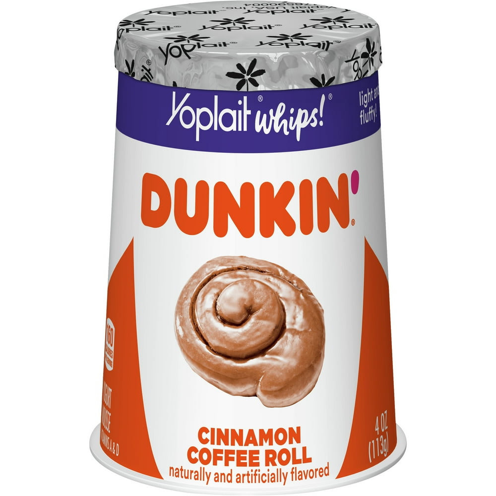 Yoplait Whips! Dunkin' Cinnamon Coffee Roll Yogurt Mousse