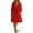 Red, variant on Kaemgyyd Dress for Women A-Line Ruched Flowy Dress Cute 3/4 Sleeve V-Neck Solid Color Midi Beach Dress Fall