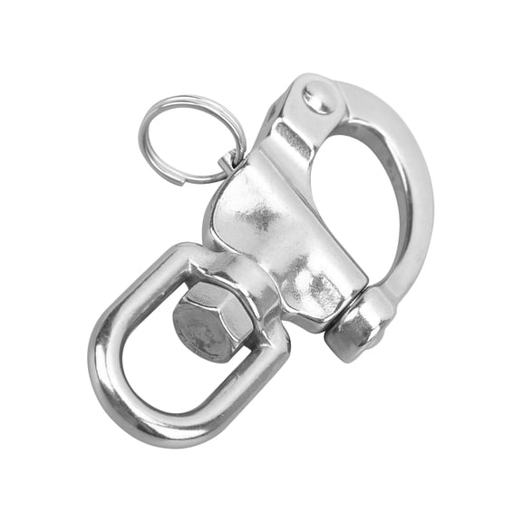 Heavy Duty Rotating Spring Snap Hook in Stainless Steel Quick Release Marine Shackle Buckle Clip Hardware Accessory for Boat Rigging 70mm / 2.76 inches