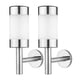 thumbnail image 1 of 2 Pack Stainless Steel LED Solar Wall Lights with Sensor for Garden Yard, 1 of 4