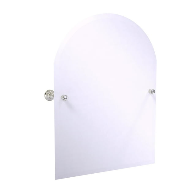 Miroir Inclinable Sans Cadre à Sommet Arqué de la Collection Carolina Crystal avec Bord Biseauté