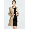 thumbnail image 2 of Camii Mia Women's Trench Coat Windbreaker Coat Outwear, 2 of 7
