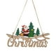 thumbnail image 2 of Puerta de madera con diseño de feliz Navidad Fiudx Decoración colgante con muñeco de nieve, 2 of 6
