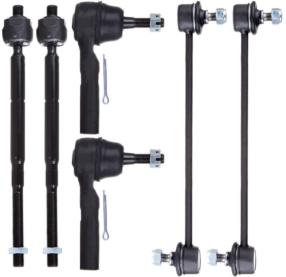 ECCPP Inner Tie Rod Ends Front Sway Bar End Links Outer Tie Rod Ends 2007 2008 2009 2010 2011