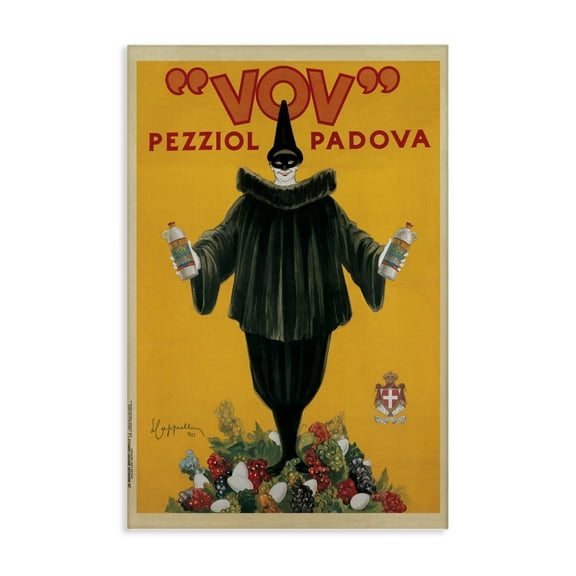 Stupell Industries Vintage Drink Poster Food & Beverage Painting Wrapped Canvas Art Print Wall Art, 16 x 24