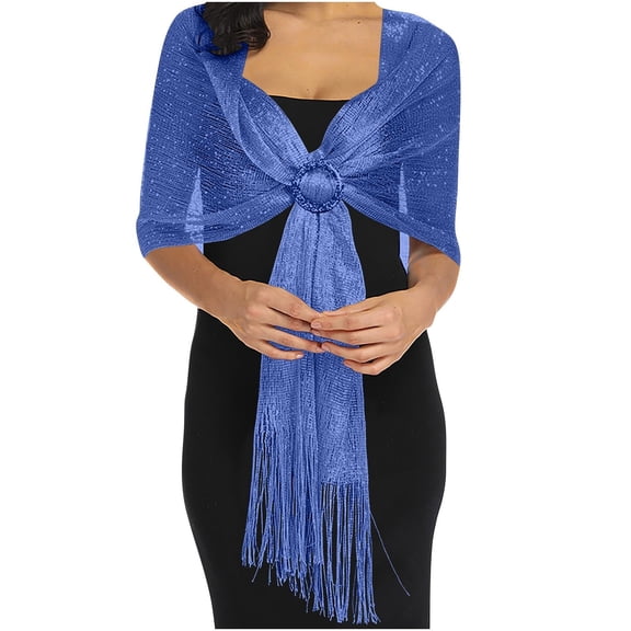 Shawl Wraps For Women Soft Lightweight For Evening Wedding Bride Trendy Sparkling Metallic Fashion Scarf For Women