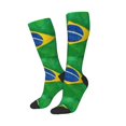 thumbnail image 2 of Knee High Socks for Women Brazil Flag Long Tube Sock Uniform Socks, 2 of 7