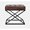 Dark Sienna, variant on Jofran Global Archive Mid-Century Modern Genuine Leather Ottoman Pre-Assembled, 20''W x 14''D x 18.5''H, Dark Sienna