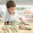 thumbnail image 2 of Teamson Kids Pile de Cuisine en Bois Cuisine de Jeu Jeu de Rôle Ensemble de Jeu Accessoires Jouet 14 Pcs Vert, 2 of 10