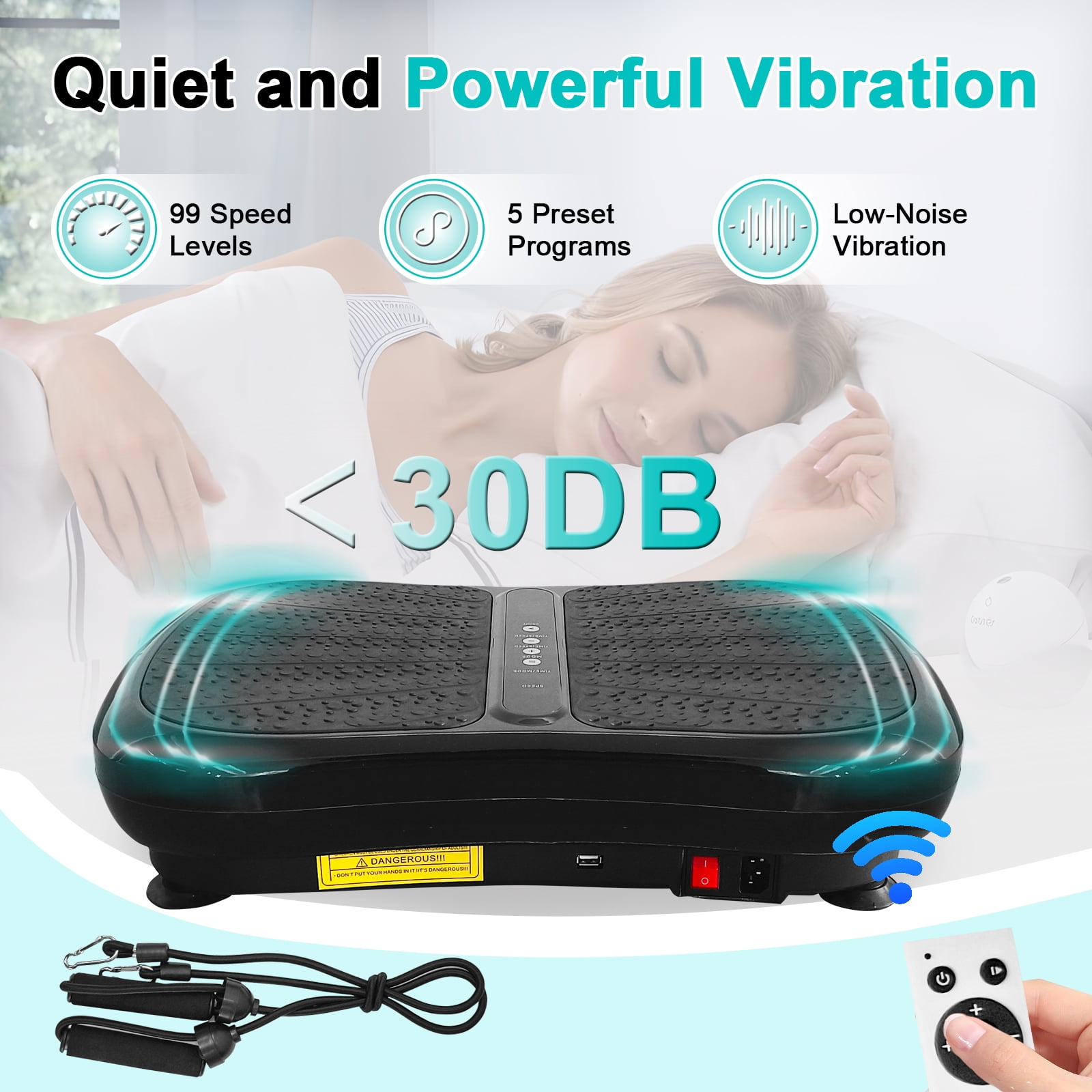 Jacgood Mini Vibration Plate Exercise Machine - Whole Body