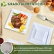 thumbnail image 4 of 50 platos de Vajilla de Platos Cuadrados,platos de plastico elegantes,Platos Elegantes Reutilizables para Fiesta,Incluye 25 Platos Grandes (25 cm) y 25 Platos medianos (16 cm),para fiestas y cenas, 4 of 7