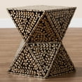 thumbnail image 7 of Baxton Studio Feronia Modern Bohemian Black and Bronze Mother of Pearl End Table, 7 of 7
